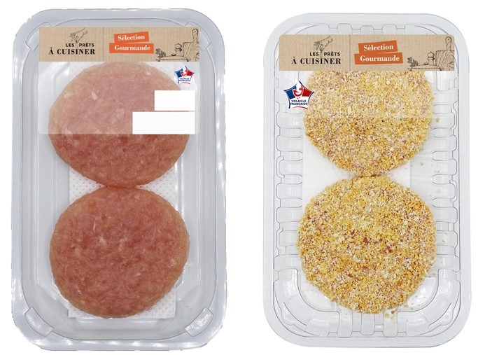 2 filets de poulet facon hache, 2 hauts de cuisse Les Prêts A Cuisiner : photo du produit rappelé le 18/09/2026