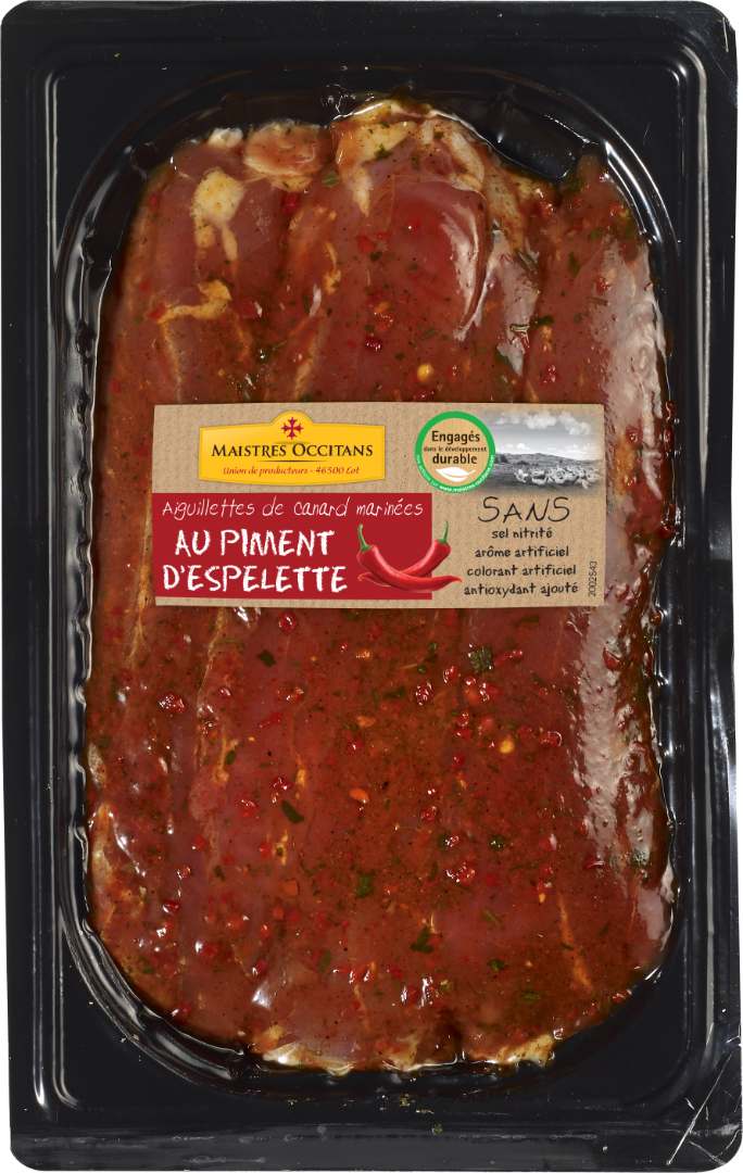 Aiguillettes de canard marinees au piment espelette Maistres Occitans : photo du produit rappelé le 15/05/2026