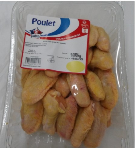 Aile de poulet Volaille Francaise : photo du produit rappelé le 02/07/2026