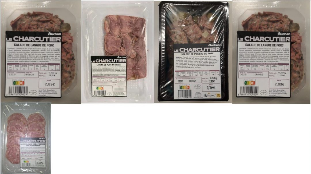 Auchan le charcutier produit de charcuterie : photo du produit rappelé le 24/07/2026