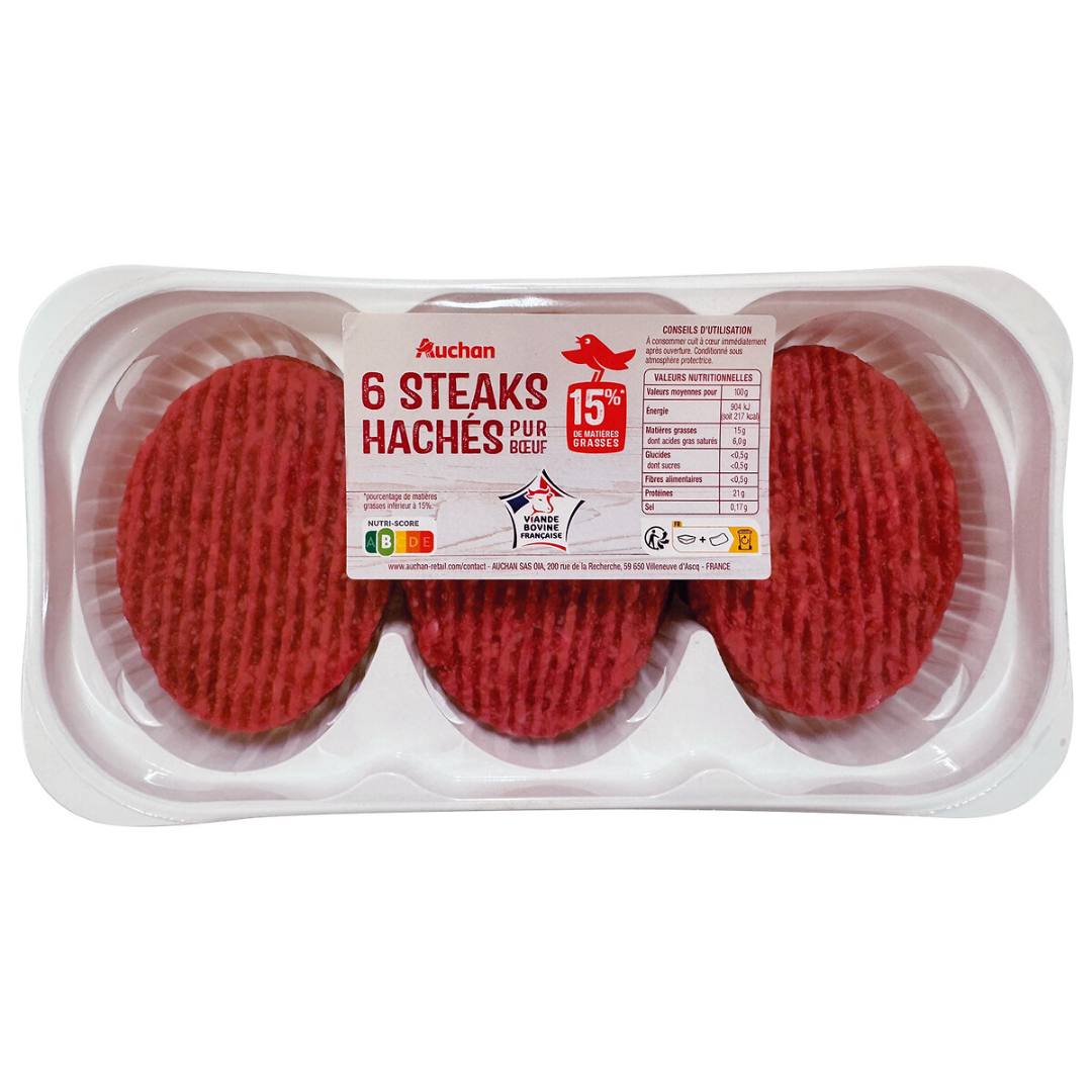 Auchan sh strie 6x100g (Auchan et prix bas) : photo du produit rappelé le 05/08/2026