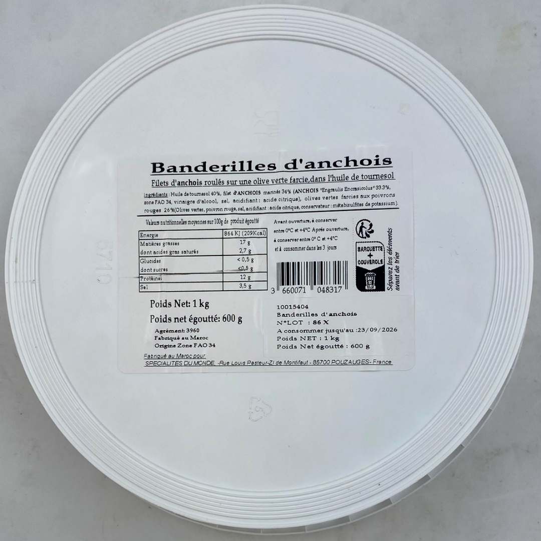 Banderilles anchois 1kg Tapasti : photo du produit rappelé le 13/08/2026