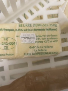 Beurre Gaec de la Pellerie : photo du produit rappelé le 11/05/2026
