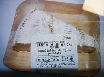 Brie de melun AOP : photo du produit rappelé le 09/09/2026