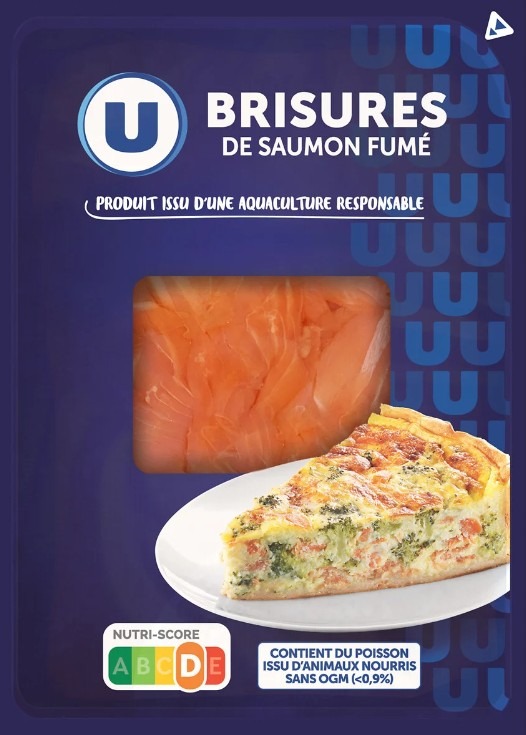 Brisures de saumon fumé u 150g : photo du produit rappelé le 22/05/2026