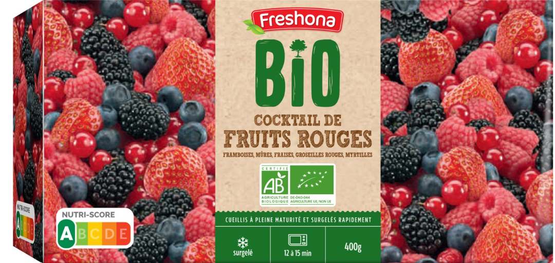 Cocktail de fruits rouges bio Freshona : photo du produit rappelé le 28/07/2026
