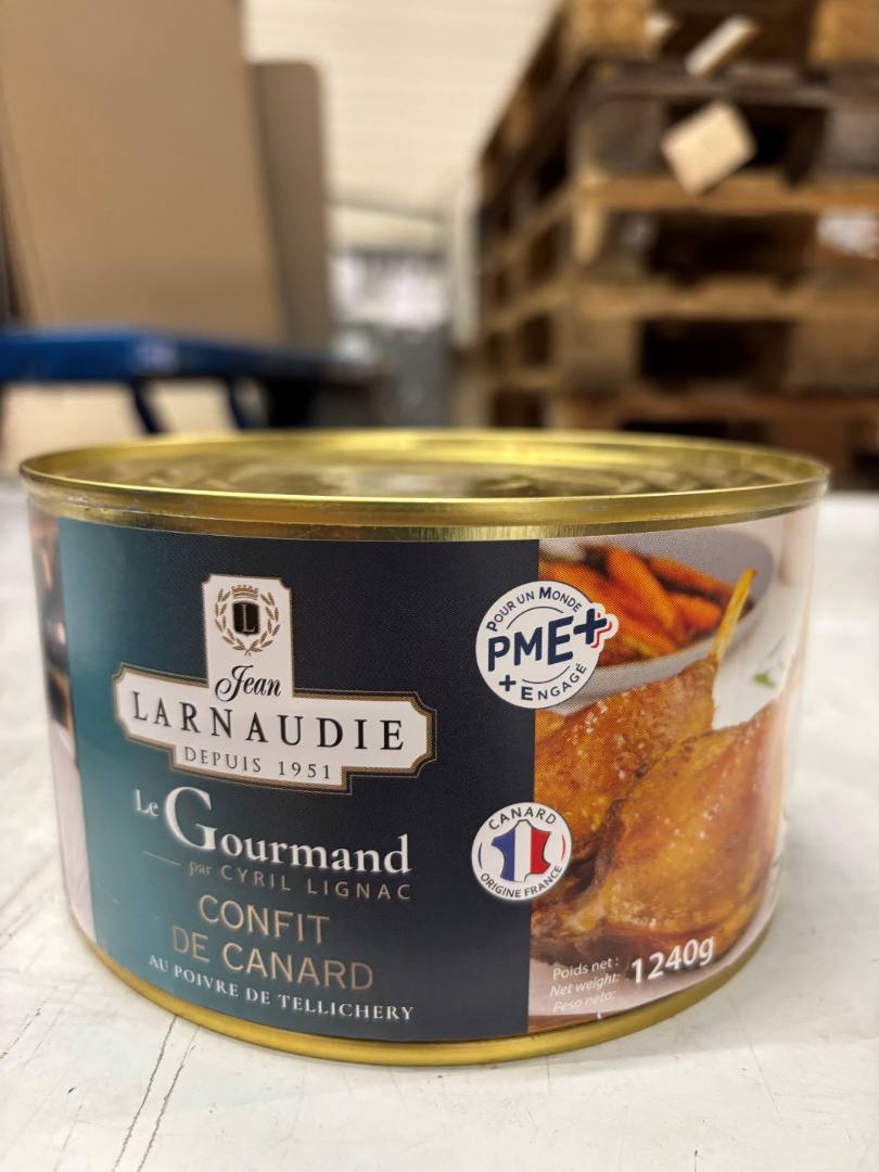 Confit de canard fr le gourmand 1240g Jean Larnaudie : photo du produit rappelé le 20/10/2026