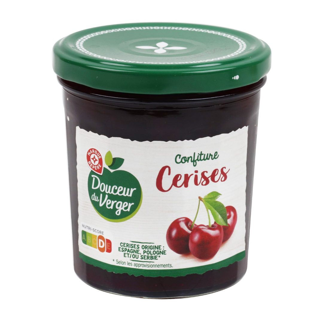 Confiture cerises 370g Douceur du Verger : photo du produit rappelé le 29/05/2026
