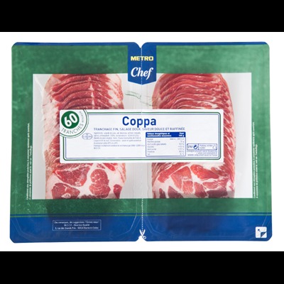 Coppa 60 tranches 2x250g Metro chef : photo du produit rappelé le 16/10/2026