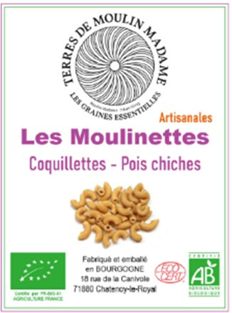 Coquillettes pois chiches Les Moulinettes : photo du produit rappelé le 01/07/2026
