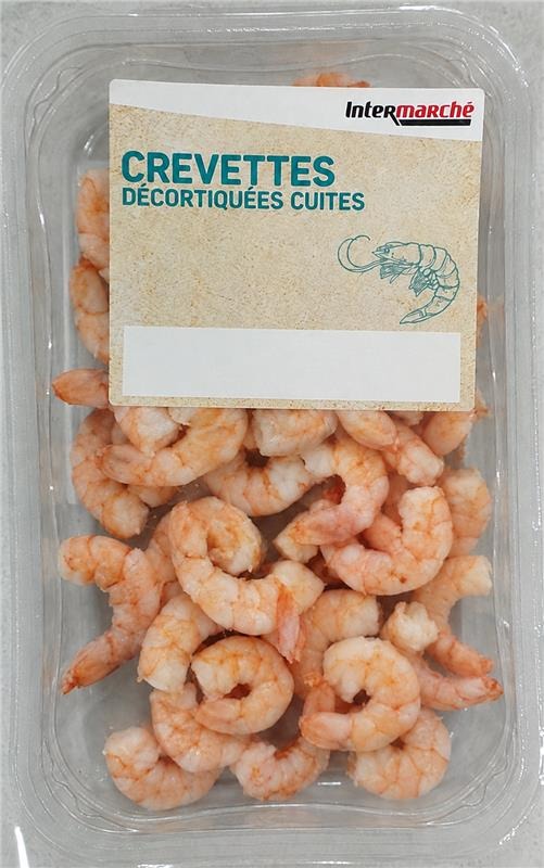 Crevettes decortiquees cuites Intermarché : photo du produit rappelé le 25/09/2026