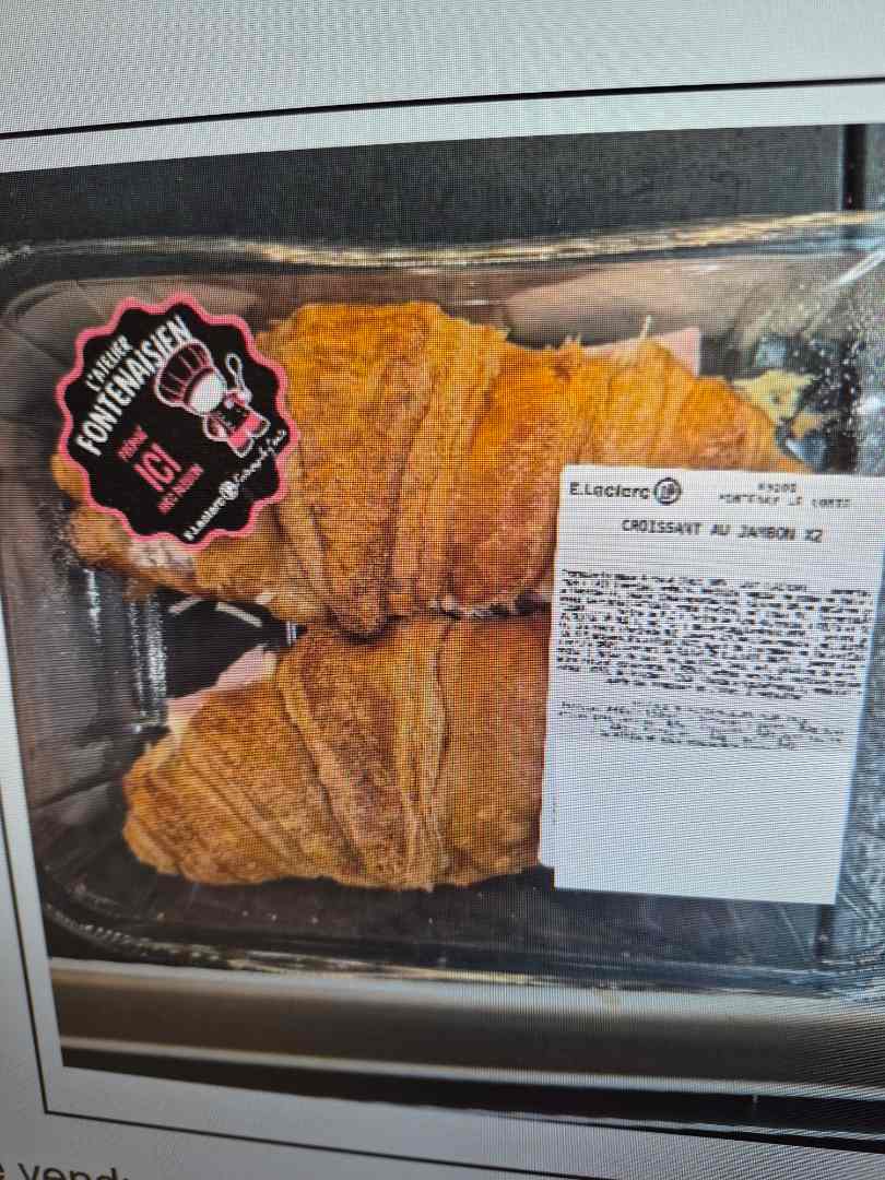 Croissant au jambon Fabriqué sur Place : photo 2 sur 2 du produit rappelé le 01/07/2026