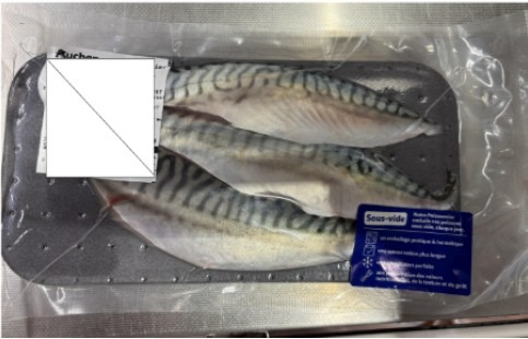 Filet de maquereau sous vide Auchan le Poissonnier : photo du produit rappelé le 19/06/2026
