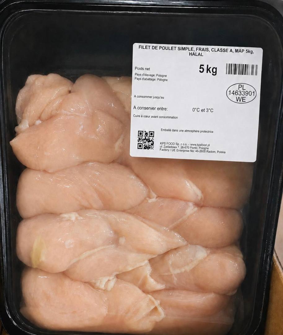 Filet de poulet KPS Food / Etm : photo du produit rappelé le 10/07/2026