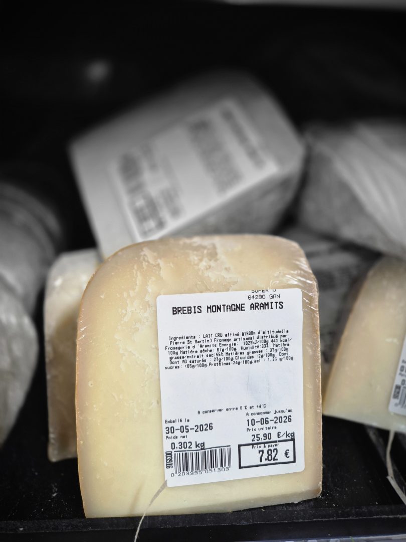 Fromage brebis montagne aramits : photo du produit rappelé le 04/06/2026