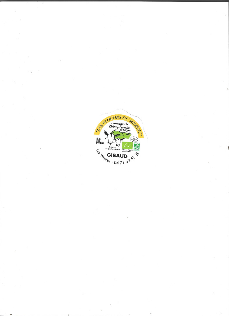 Fromage de chèvre fermier au lait cru les flocons du mézenc : photo du produit rappelé le 06/07/2026