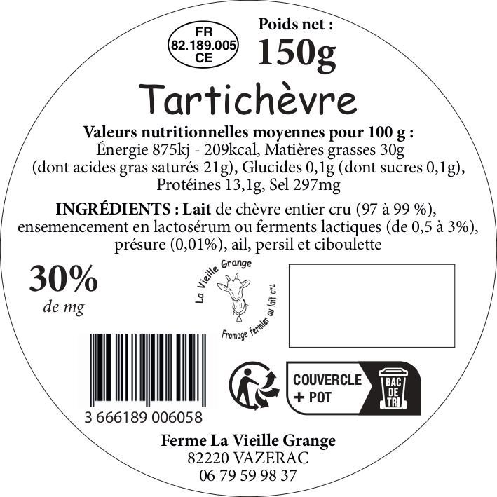 Fromages de chèvre fermiers au lait cru La Vieille Grange : photo 4 sur 5 du produit rappelé le 16/07/2026
