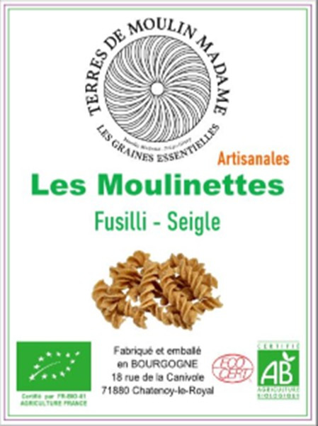 Fusilli seigle Les Moulinettes : photo du produit rappelé le 01/07/2026
