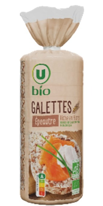 Galettes à base d'épeautre u bio 130g : photo du produit rappelé le 18/05/2026