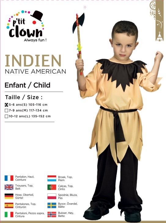 Indien native american 5-6 ans P'tit Clown : photo du produit rappelé le 26/05/2026