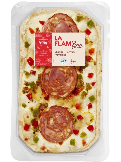 La flam'fine chorizo poivrons provolone Les Créations de Pierre : photo du produit rappelé le 19/06/2026