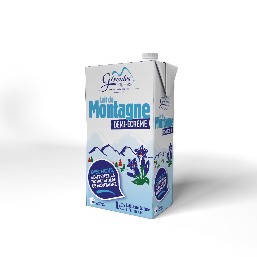 Lait de montagne demi écrémé gérentes : photo du produit rappelé le 18/05/2026