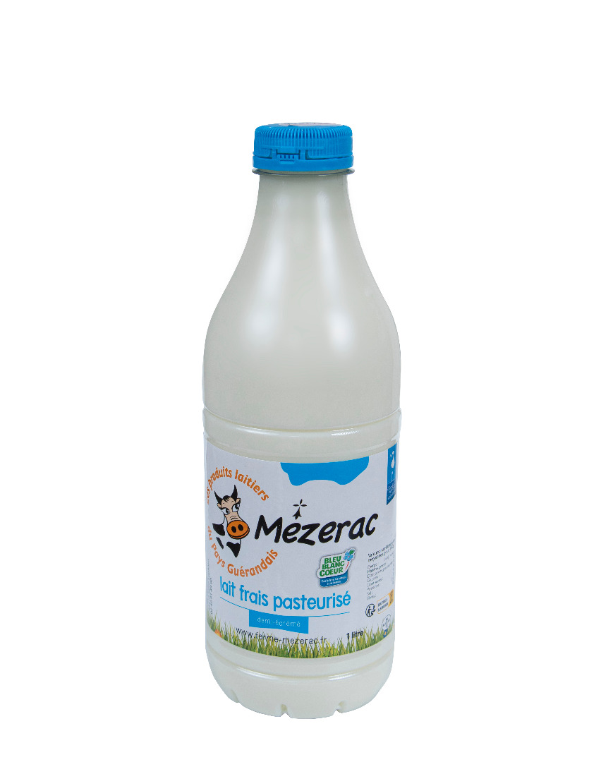 Lait entier et demi-écrémé Mezerac : photo 2 sur 2 du produit rappelé le 25/08/2026