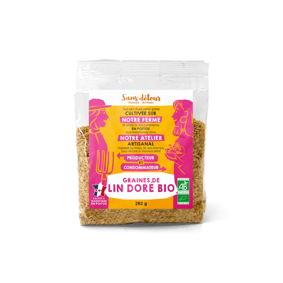 Lin dore bio 250g ,500g, 2.5kg, 25kg et bigbag Sans Détour : photo du produit rappelé le 21/07/2026