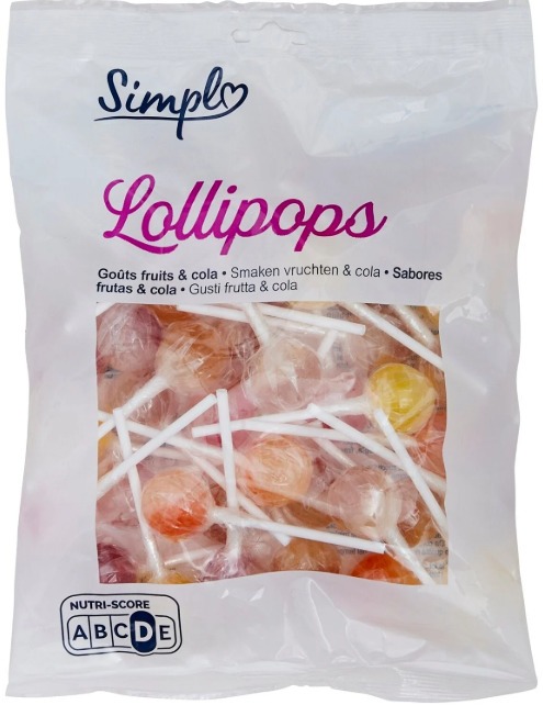 Lollipops goûts fruits et cola 500g - simpl : photo du produit rappelé le 23/04/2026