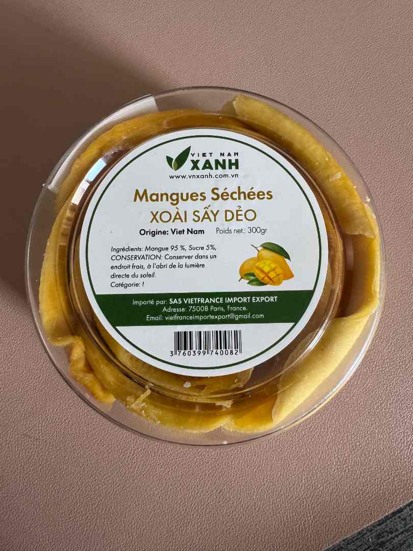 Mangue lamelle séchée Vietnam Xanh : photo du produit rappelé le 02/06/2026