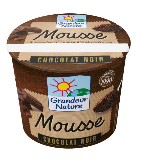 Mousse au chocolat noir 100g grandeur nature : photo du produit rappelé le 09/07/2026