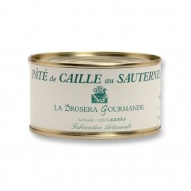 Pâté de caille au sauternes, pâté foie canard 20% La Drosera Gourmande : photo du produit rappelé le 27/10/2026