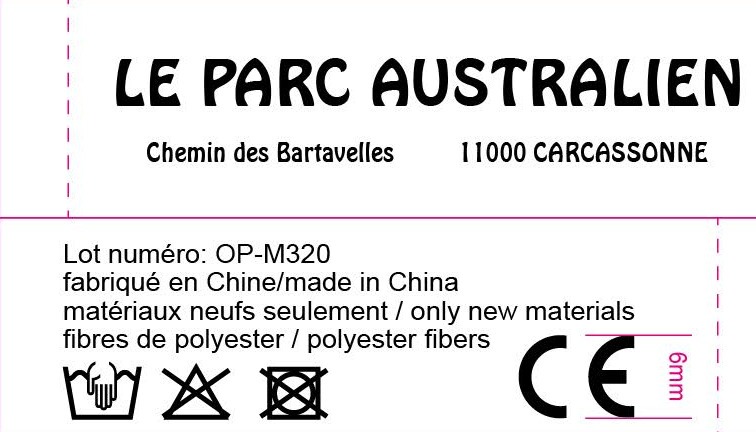 Peluche kangourou 21cm Le Parc Australien : photo 2 sur 2 du produit rappelé le 29/10/2026