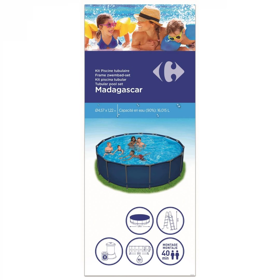 Piscine tubulaire modèle madagascar Carrefour : photo du produit rappelé le 15/05/2026