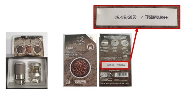 Poivre de timut Peugeot : photo du produit rappelé le 07/10/2026