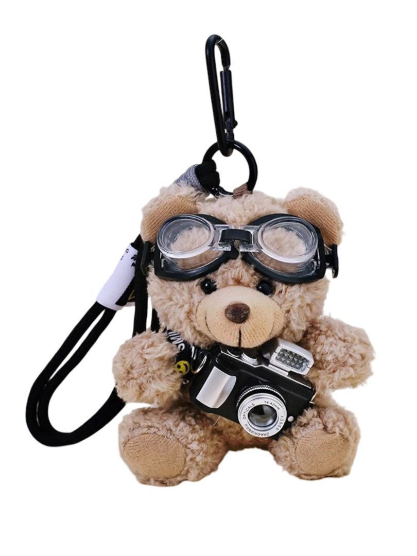 Porte-clés nounours avec appareil photo et lunettes, modèle winnie : photo du produit rappelé le 06/08/2026