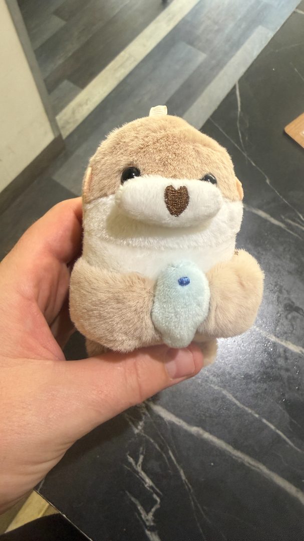 Porte-clés peluche loutre poisson : photo du produit rappelé le 07/10/2026