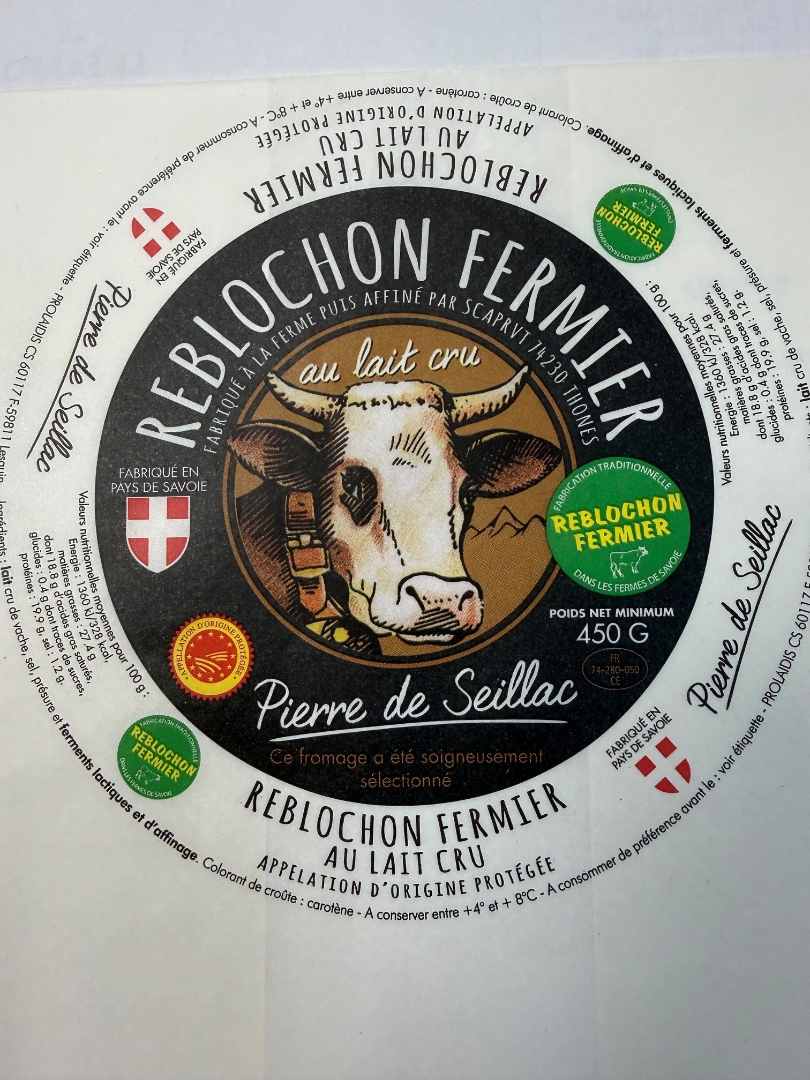 Reblochon fermier AOP Pierre de Seillac : photo du produit rappelé le 26/05/2026