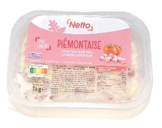 Salade piemontaise 500g et 1kg Netto : photo 2 sur 2 du produit rappelé le 02/09/2026