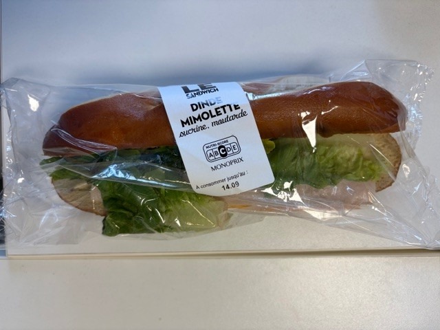 Sandwich moricette dinde mimolette 205g Daily Monop : photo du produit rappelé le 12/09/2026