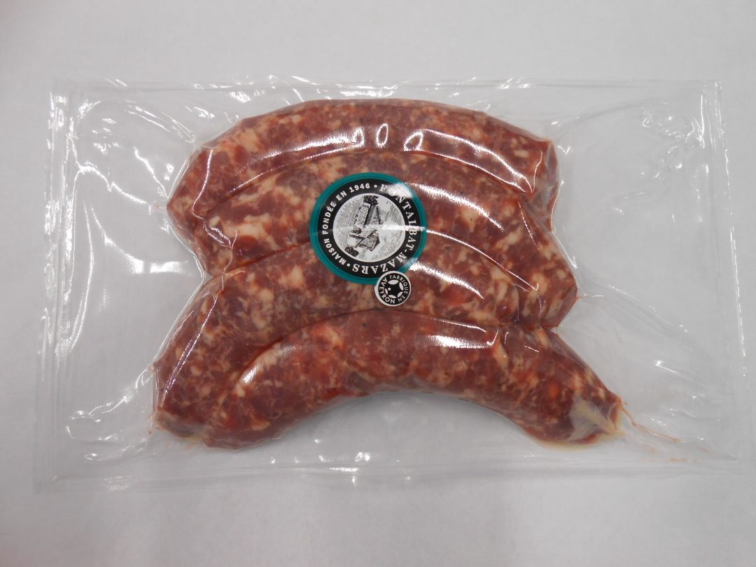 Saucisse fraîche de canard Fontalbat Mazars : photo du produit rappelé le 21/09/2026