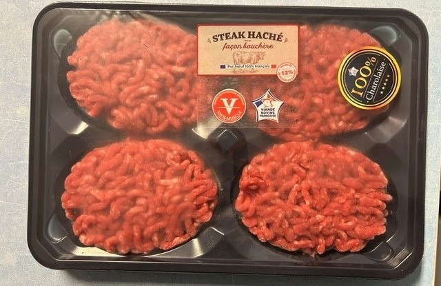 Steaks hachés 12% Les Ateliers : photo du produit rappelé le 19/10/2026