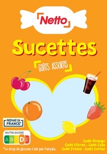 Sucettes gouts assortis Netto : photo du produit rappelé le 24/04/2026