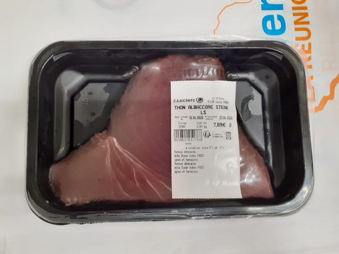 Thon albacore steak ls : photo du produit rappelé le 21/04/2026