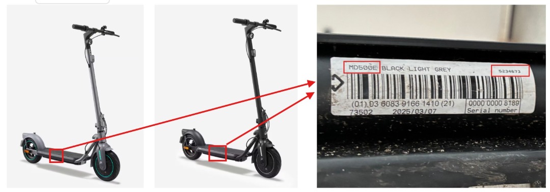 Trottinette électrique Btwin : photo 3 sur 3 du produit rappelé le 30/06/2026