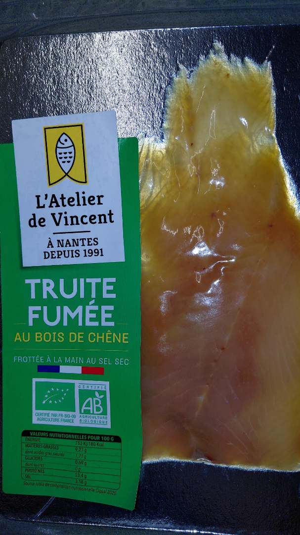 Truite bio ariege L'Atelier de Vincent : photo du produit rappelé le 14/08/2026