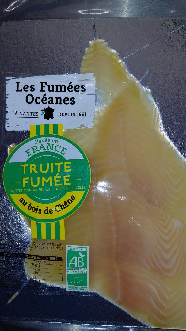 Truite bio ariege Les Fumees Oceanes : photo du produit rappelé le 14/08/2026